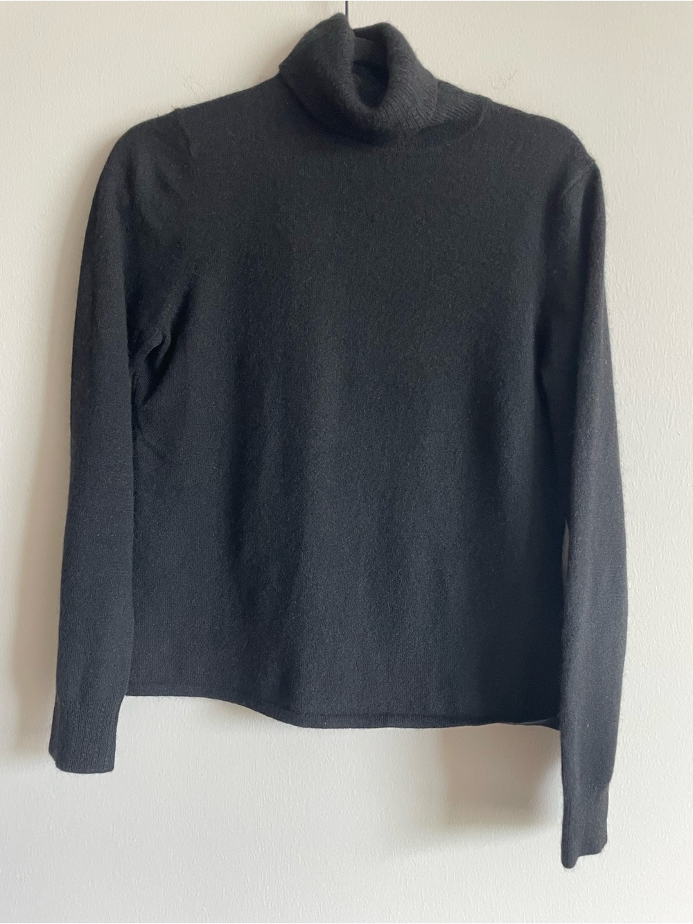 Ann Taylor 100% cashmere sweater black turtleneck classic professional winter M
